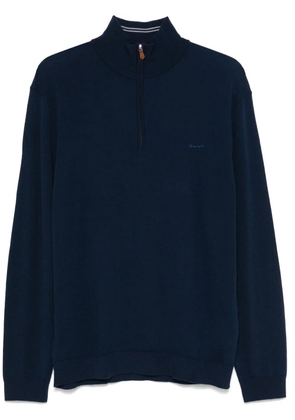 Gant fine-knit merino sweater - Blue