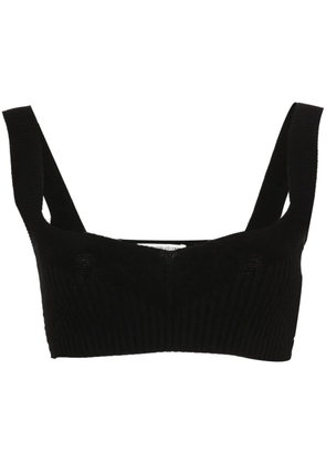 ALESSANDRO VIGILANTE ribbed cropped top - Black