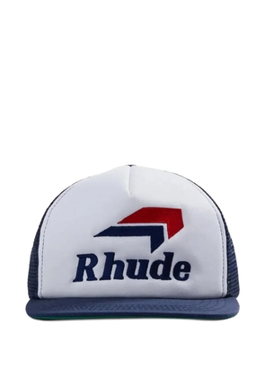 RHUDE Speedmark embroidered cap - White