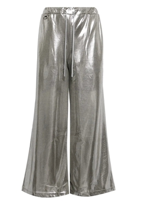 Doublet metallic-finish wide-leg trousers - Silver