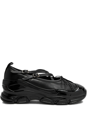 Simone Rocha buckled leather sneakers - Black
