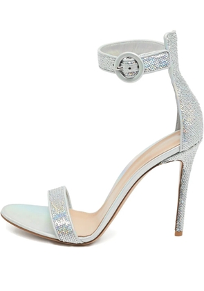 Gianvito Rossi Portofino sequin ankle-strap sandals - Silver
