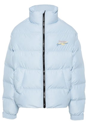 Martine Rose Doll logo-embroidered padded jacket - Blue