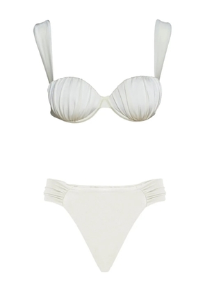 Noire Swimwear ruched balconette bikini - Neutrals