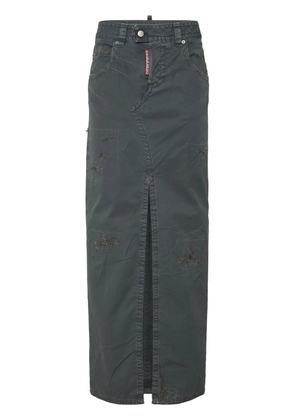 DSQUARED2 cotton maxi skirt - Grey