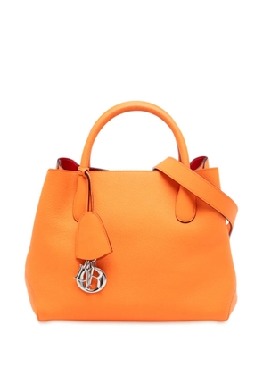 Christian Dior Pre-Owned 2016 Small Supple Grained Calfskin Open Bar Tote satchel - Orange