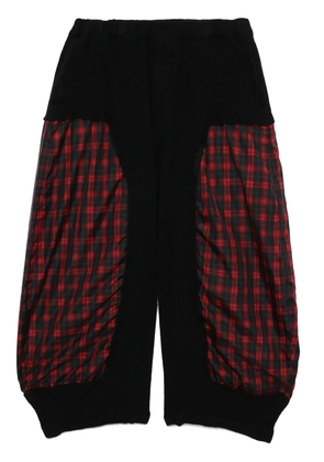 Black Comme Des Garçons tartan-check panel trousers