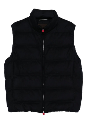 Kiton quilted zip-fastening vest - Blue