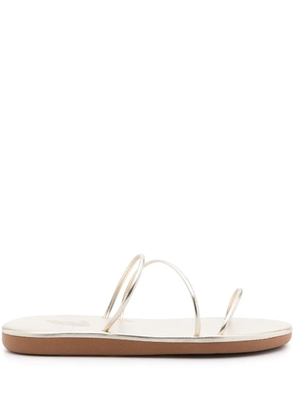 Ancient Greek Sandals Polytimi leather sandals - Metallic