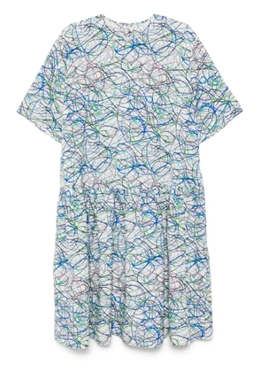 JNBY all-over graphic print dress - White