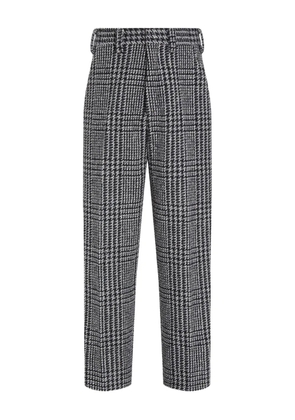 Zegna houndstooth trousers - Black