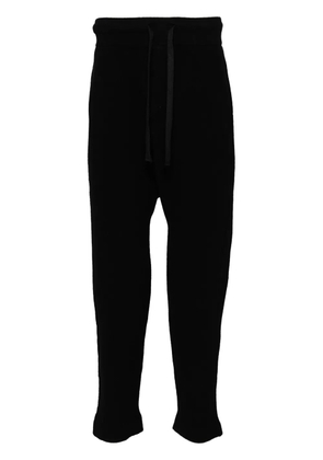 Isabel Benenato knitted track pants - Black