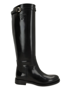 Prada buckle-strap boots - Black