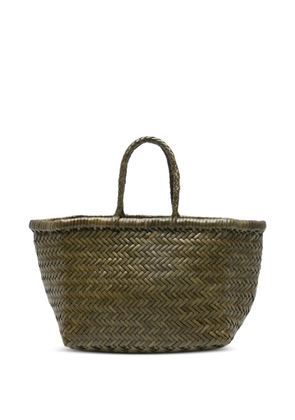 DRAGON DIFFUSION Small Bamboo Triple Jmp woven tote bag - Green