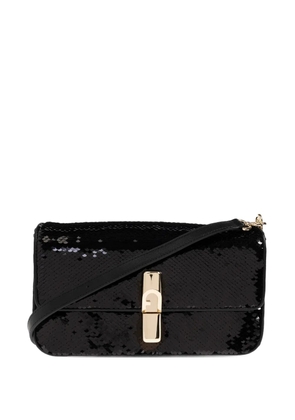 Furla small Iride sequin embellished turn-lock shoulder bag - Black