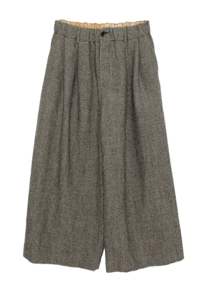 Uma Wang houndstooth-pattern trousers - Black