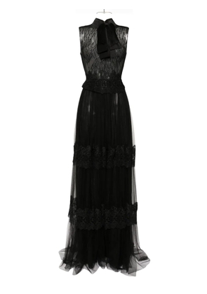 Saiid Kobeisy lace sleeveless dress - Black
