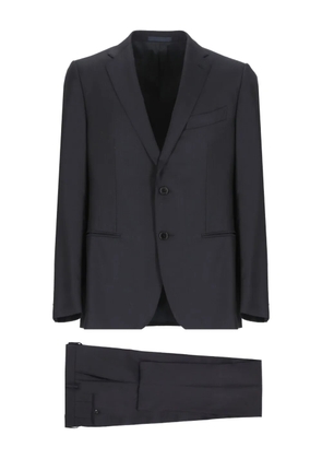 Caruso wool single-breasted suit - Black