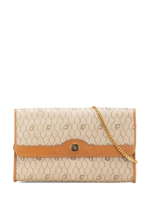 Christian Dior Pre-Owned 20th Century Honeycomb Coated Canvas Chain shoulder bag - Brown