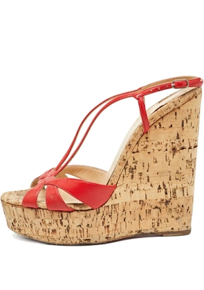 Christian Louboutin Pre-Owned 140mm wedge sandals - Red