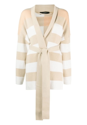 JOSEPH striped knitted cardigan - Neutrals