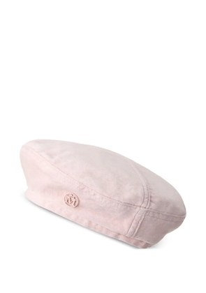 Maison Michel logo-plaque beret - Pink