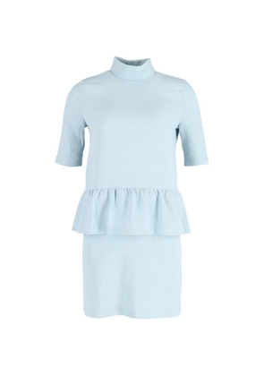 GANNI turtleneck mini dress - Blue