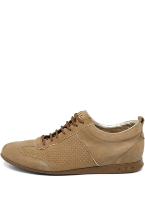 Louis Vuitton Pre-Owned suede lace-up sneakers - Neutrals