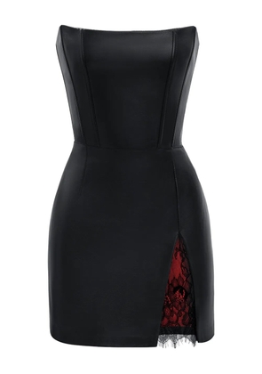 Lika corset lace-trim mini dress - Black