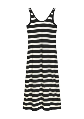 Gant striped scoop-neck midi dress - Black