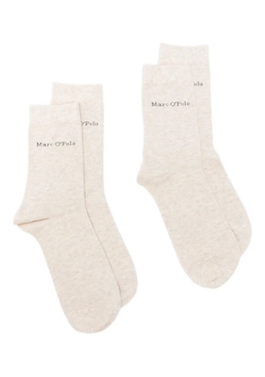 Marc O'Polo logo-intarsia socks (pack of two) - Neutrals
