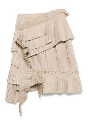 Rokh broken pleated shirt - Neutrals