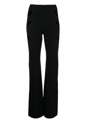Dion Lee Lock slit-detail trousers - Black