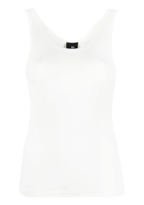 Thom Krom scoop- neck sleeveless top - White