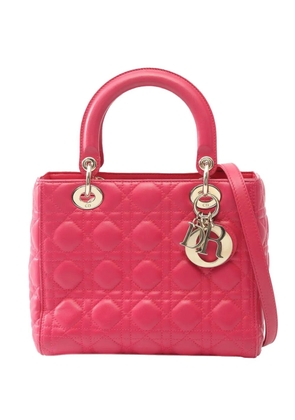 Christian Dior Pre-Owned 2015 Medium Lambskin Cannage Lady Dior handbag - Pink