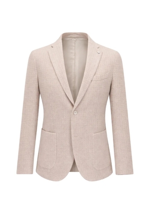 Lubiam textured notched jacket - Neutrals
