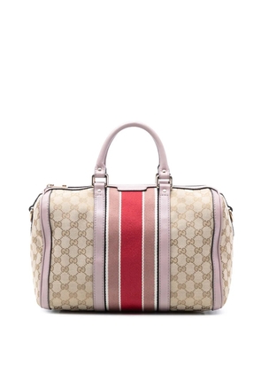 Gucci Pre-Owned 2016-2025 Medium GG Canvas Web Joy Boston Bag satchel - Brown