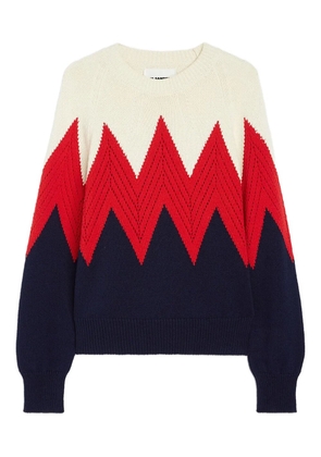 Jil Sander pointelle-detail sweater - Blue