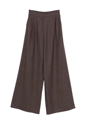 Dusan elasticated wool trousers - Brown