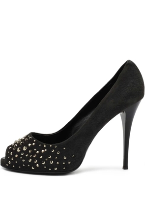 Giuseppe Zanotti Vintage 110mm studded peep-toe heels - Black