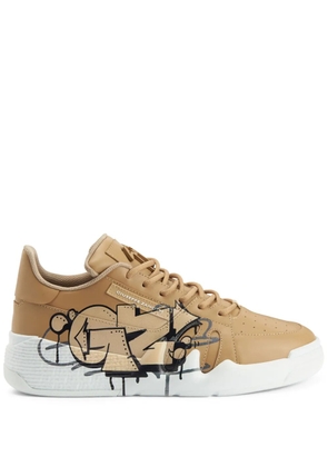 Giuseppe Zanotti Talon graffiti-print low-top sneakers - Neutrals