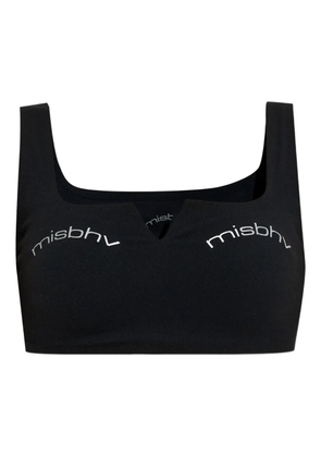 MISBHV v-neck logo crop top - Black