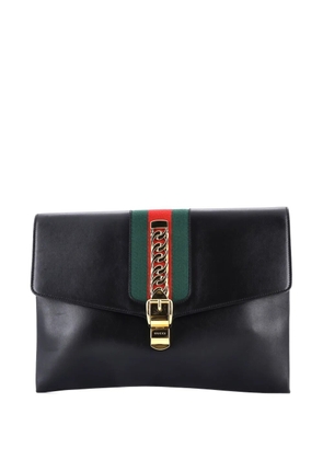 Gucci Pre-Owned Sylvie Leather Maxi clutch bag - Black