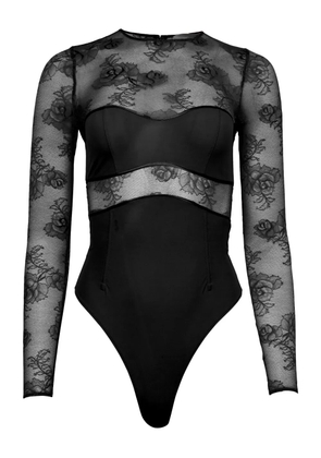 Fleur Du Mal Bouquet lace bodysuit - Black
