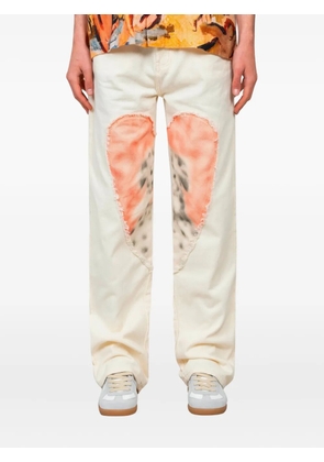 CARNE BOLLENTE Osiris heart-patch trousers - Neutrals