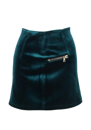 SANDRO Janet velvet mini skirt - Green