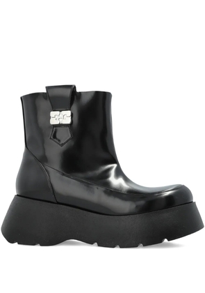 GANNI buckle platform boots - Black