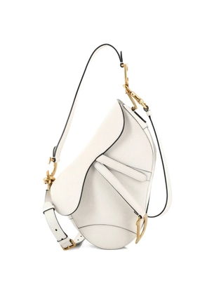 Christian Dior Pre-Owned Saddle Handbag Leather Medium shoulder bag - Neutrals
