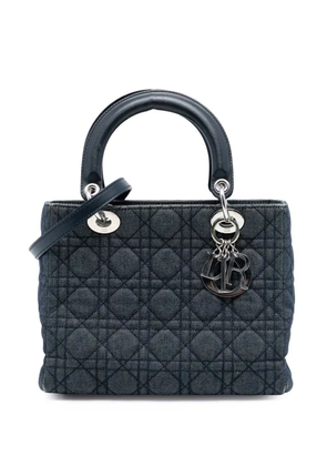 Christian Dior Pre-Owned 2005 Medium Denim Cannage Lady Dior satchel - Blue