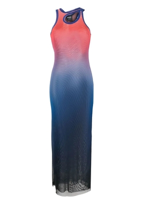 Ottolinger gradient-print sleeveless mesh maxi dress - Blue